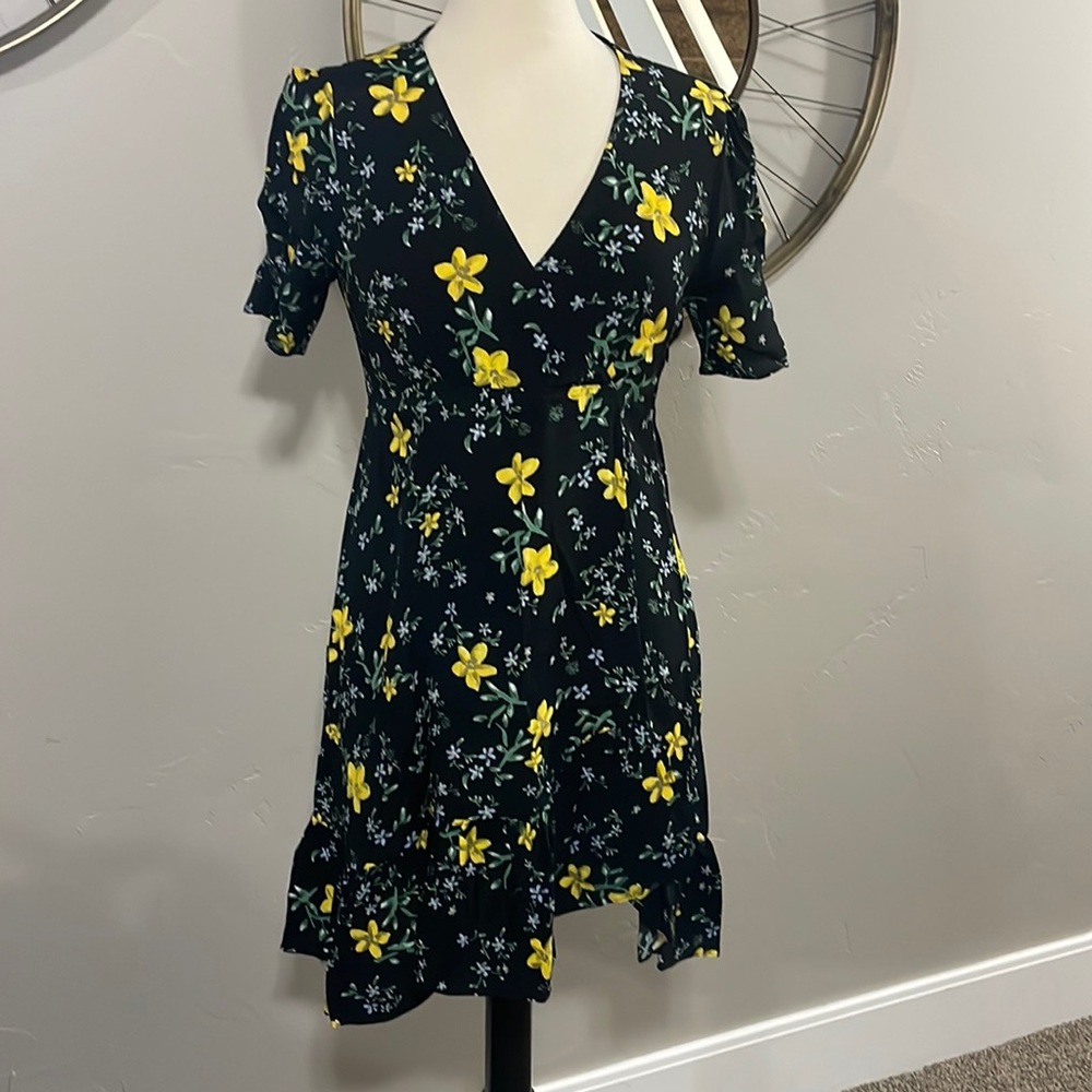 Zara faux wrap floral dress
